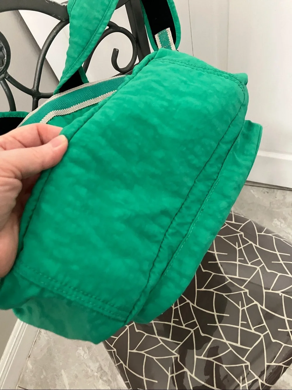KIPLING KADEN Multi Zip nylon backpack in Island Green Spectator color